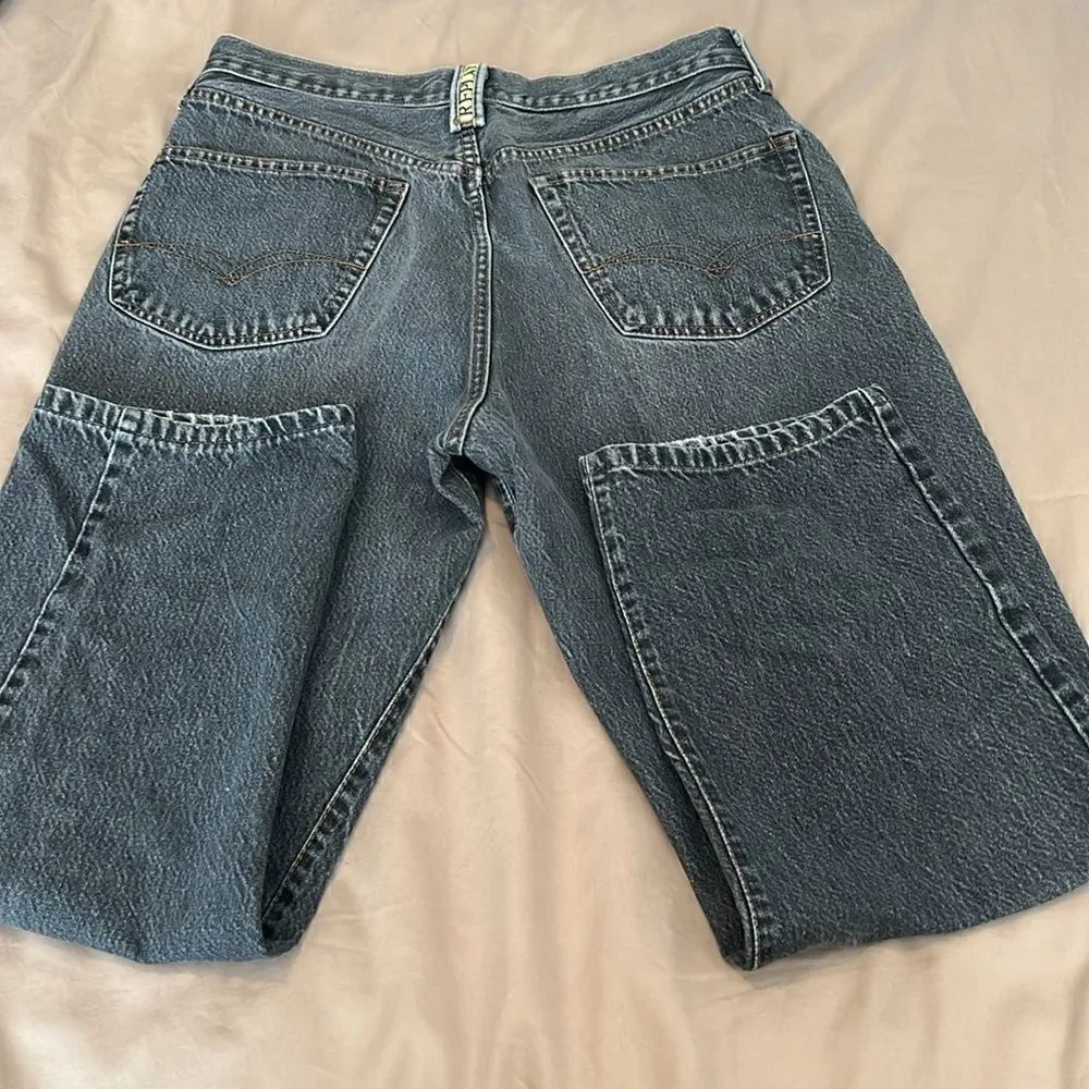 Replay men’s size 36 901 button front faded black jeans GUC